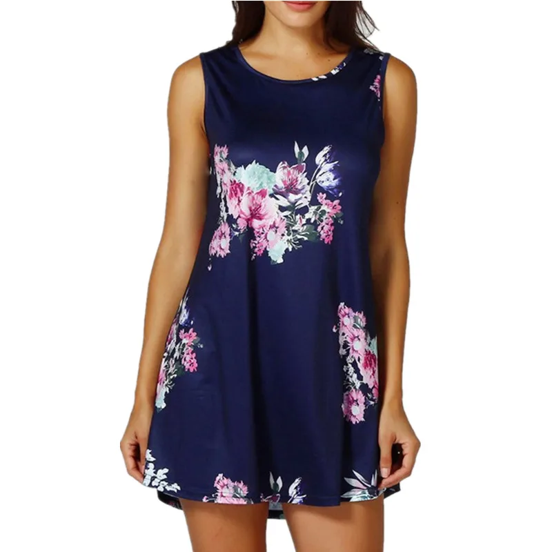 2019 Summer Women New O Neck Sleeveless Floral Print Tank Dress Casual Loose Straight Mini Dresses Vestidos Plus Size 2XL Female
2019 Summer Women New O Neck Sleeveless Floral Print Tank Dress Casual Loose Straight Mini Dresses Vestidos Plus Size 2XL Female