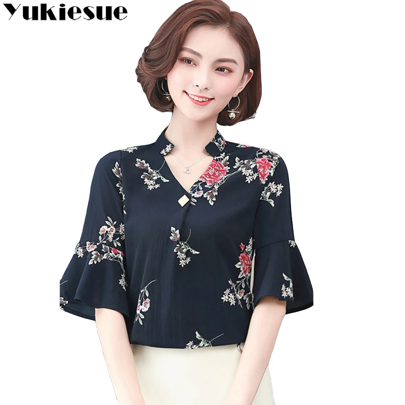 Elegant Office Women Blouse silk O-neck Women Tops Shirt Blouse Female OL Wear short Sleeve Summer Autumn Tops Plus Size
Elegant Office Women Blouse silk O-neck Women Tops Shirt Blouse Female OL Wear short Sleeve Summer Autumn Tops Plus Size