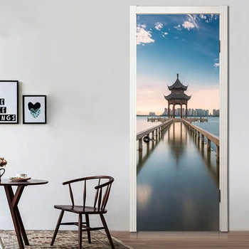 New Chinese Style View Pavilion Garden Landscape Pvc Poster Wall Stickers Living Room Bedroom Home Decor
New Chinese Style View Pavilion Garden Landscape Pvc Poster Wall Stickers Living Room Bedroom Home Decor