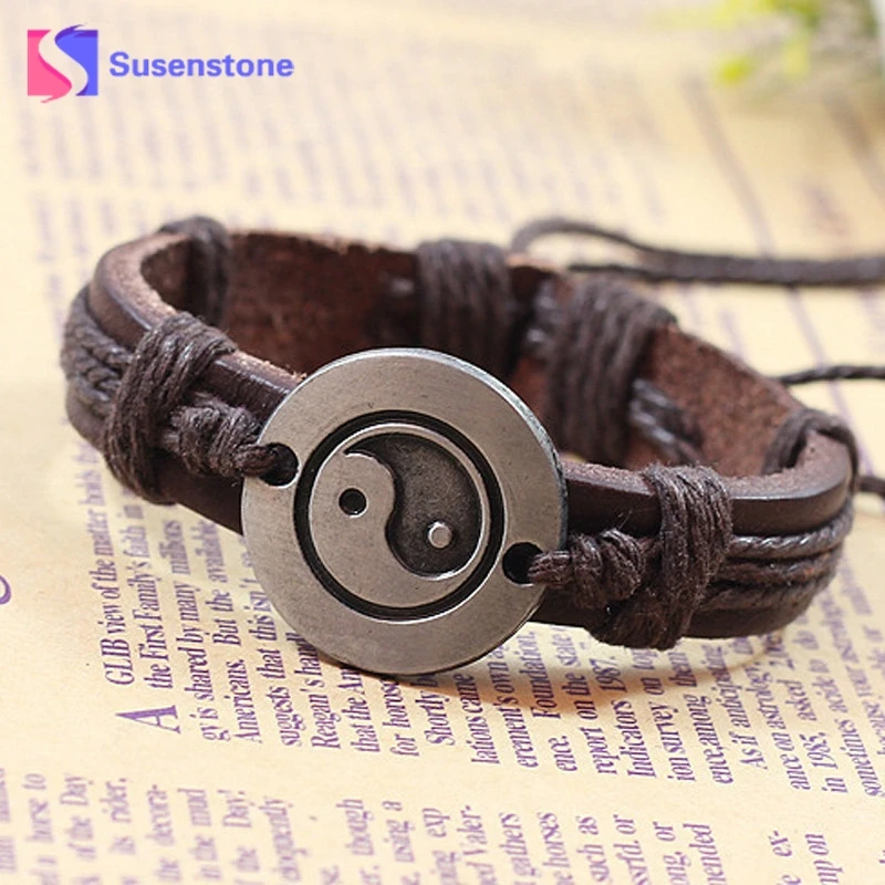 susenstone 2018 Europe Punk Hand Made Braided Charm Bracelet Bangles Wristband Cuff Leather Bracelet For Men Adjustable#0412
susenstone 2018 Europe Punk Hand Made Braided Charm Bracelet Bangles Wristband Cuff Leather Bracelet For Men Adjustable#0412
