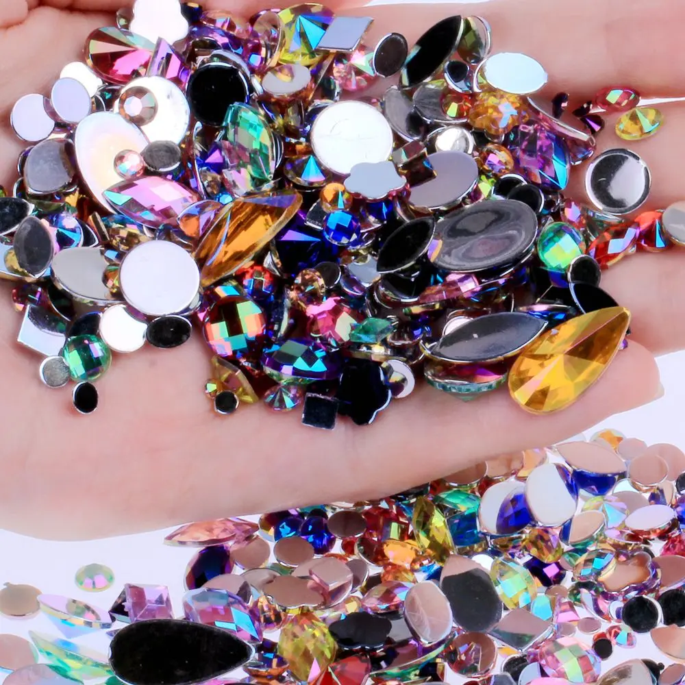 15g 300pcs Variety of Shapes Sizes Many Colors Flat Back Acrylic Rhinestones Face Decorations Face Gems DIY Clothes Crafts
15g 300pcs Variety of Shapes Sizes Many Colors Flat Back Acrylic Rhinestones Face Decorations Face Gems DIY Clothes Crafts