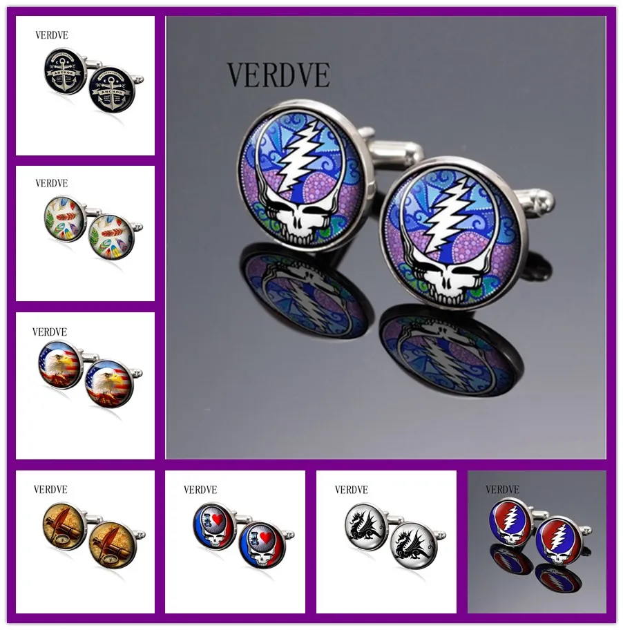 VERDVE 2018 1 pair of sailboat themed cufflinks 20mm glass Talismans silver plated copper-based multi-pattern
VERDVE 2018 1 pair of sailboat themed cufflinks 20mm glass Talismans silver plated copper-based multi-pattern