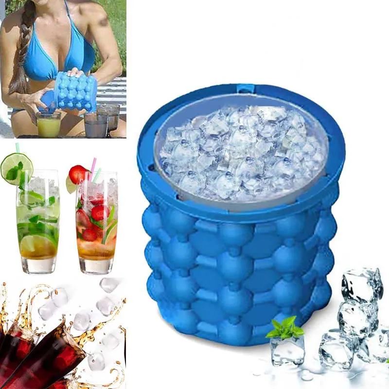 Quality Silicone Ice Cube Maker Bucket Wine Ice Cooler Beer Cabinet Space Saving Kitchen Tools Drinking Freeze 120 Lattices LC
Quality Silicone Ice Cube Maker Bucket Wine Ice Cooler Beer Cabinet Space Saving Kitchen Tools Drinking Freeze 120 Lattices LC