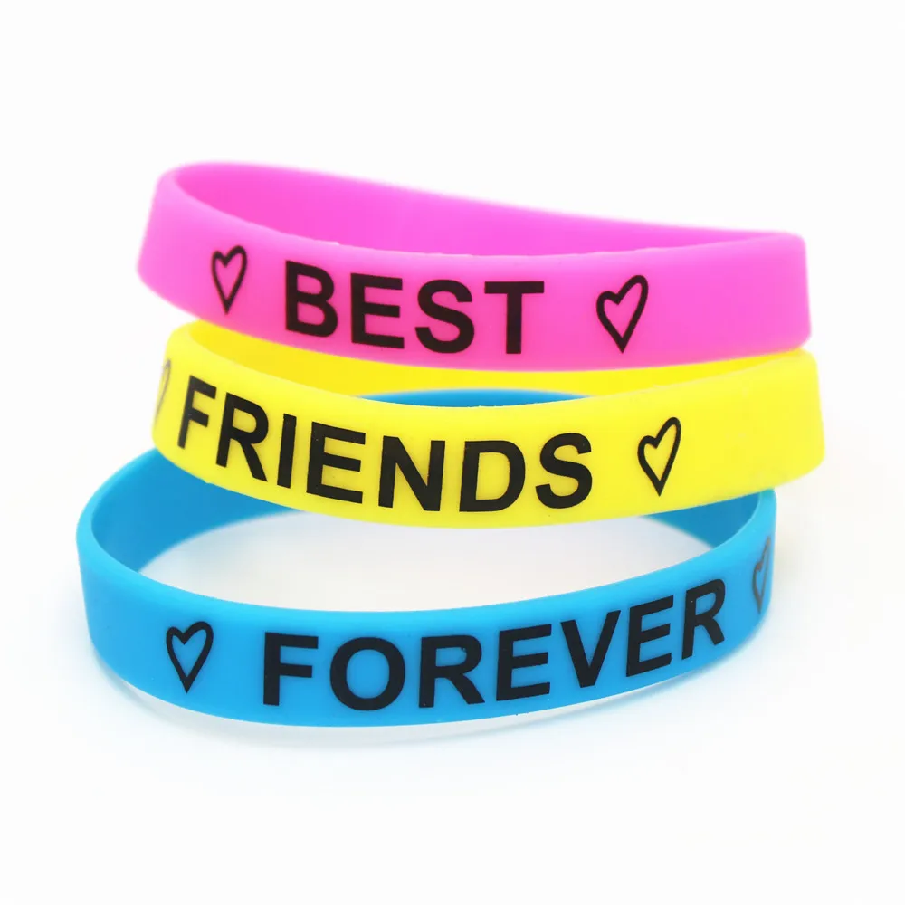 Hot Sale 1PC Fashion Motivational Best Friends Forever Silicone Wristband Friendship Silicone Bracelet&Bangles Gifts SH159
Hot Sale 1PC Fashion Motivational Best Friends Forever Silicone Wristband Friendship Silicone Bracelet&Bangles Gifts SH159