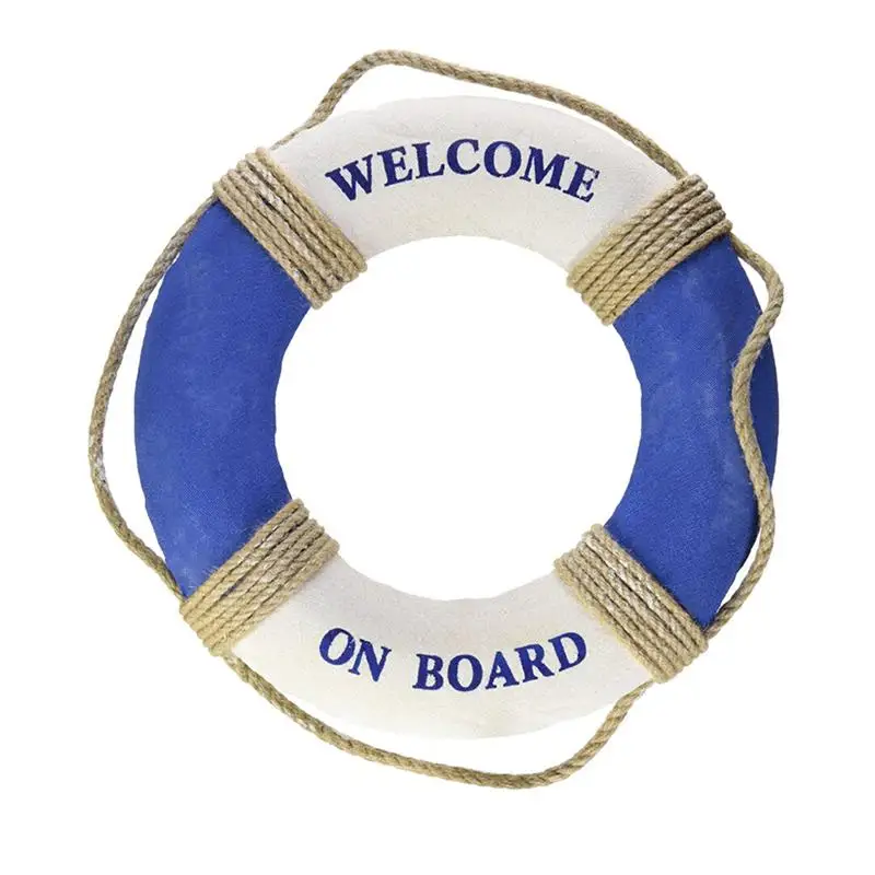 Nautical Mediterranean Style Welcome on Board Life Ring Swim Tube Wall Decoration Decor (Blue & White)
Nautical Mediterranean Style Welcome on Board Life Ring Swim Tube Wall Decoration Decor (Blue & White)