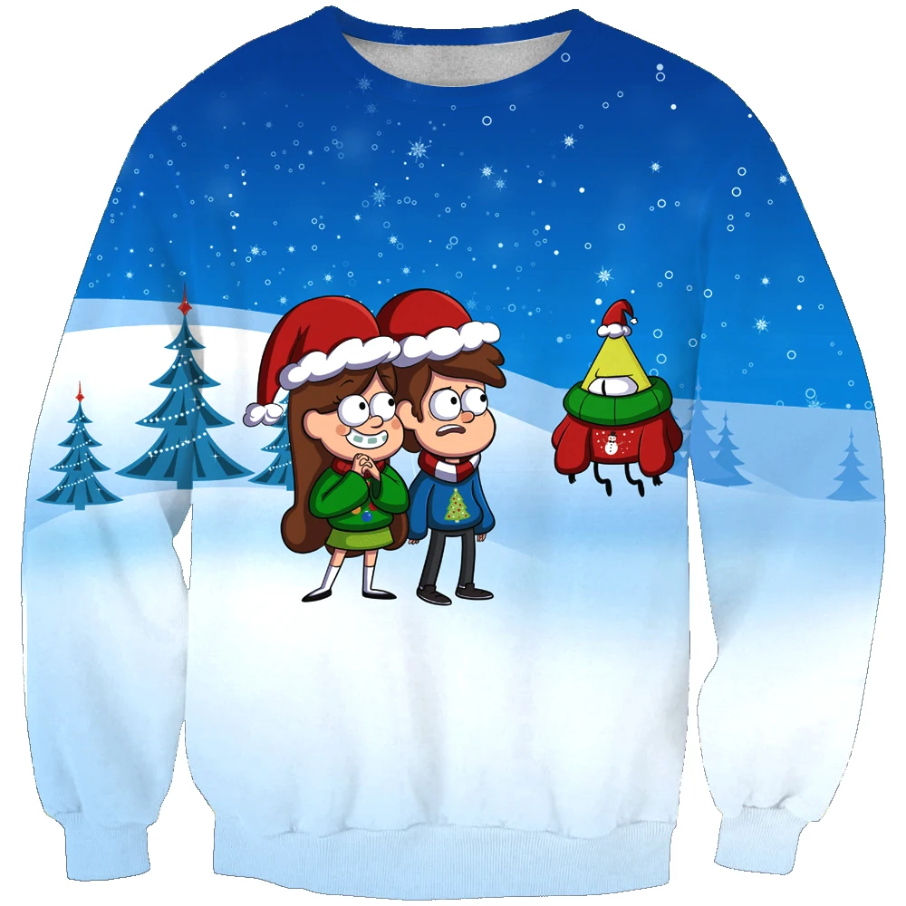 Men Women Sweatshirt 3D Christmas print oversized Clothes