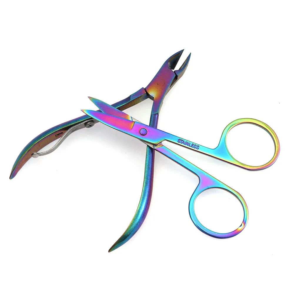 13Pcs/set Nail Cuticle Pusher Nipper Clipper Rainbow Titanium Stainless Steel Dead Skin Remover Scissors Manicure Nail Care Tool
13Pcs/set Nail Cuticle Pusher Nipper Clipper Rainbow Titanium Stainless Steel Dead Skin Remover Scissors Manicure Nail Care Tool