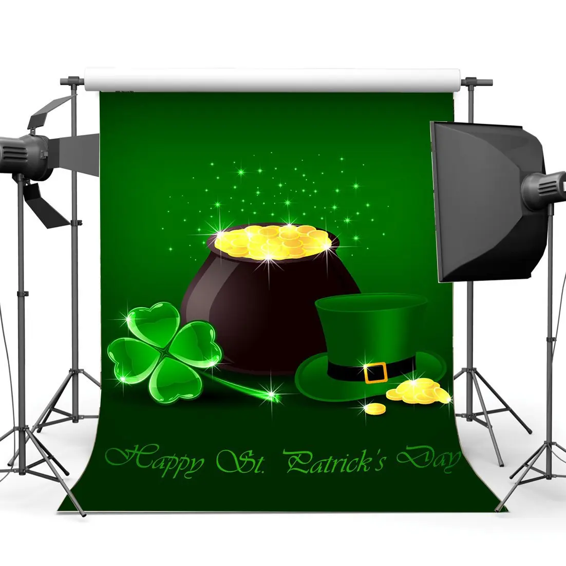 Happy St.Patrick's Day Backdrop Lucky Irish Shamrock Green Four-leaf Clover Leprechaun's Hat Background
Happy St.Patrick's Day Backdrop Lucky Irish Shamrock Green Four-leaf Clover Leprechaun's Hat Background