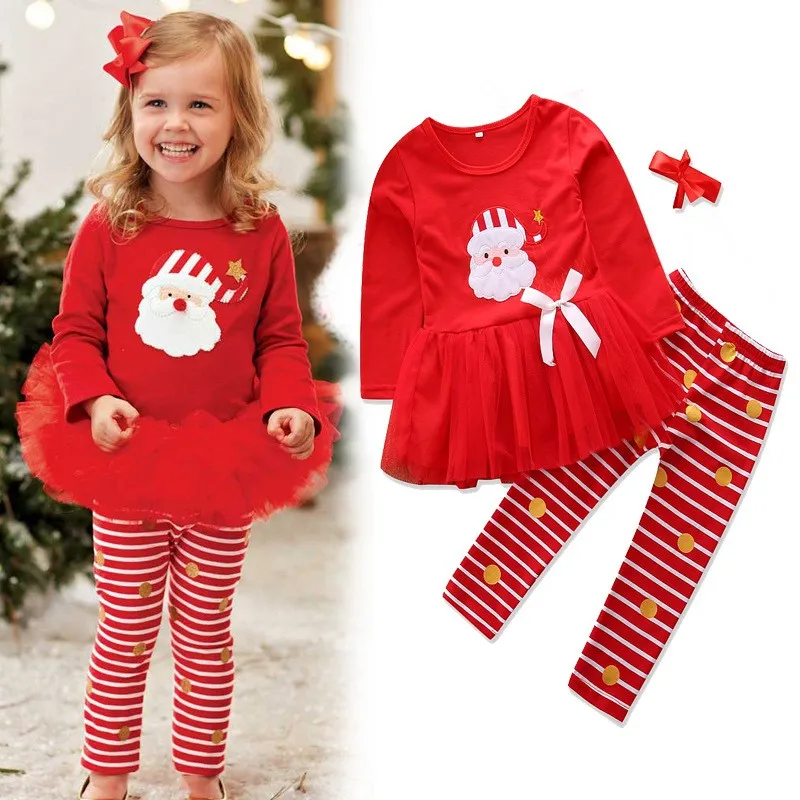baby girl winter clothes set Stripe Long Pants Hair Accessories Santa Claus Embroidery Pattern children clothing set
baby girl winter clothes set Stripe Long Pants Hair Accessories Santa Claus Embroidery Pattern children clothing set