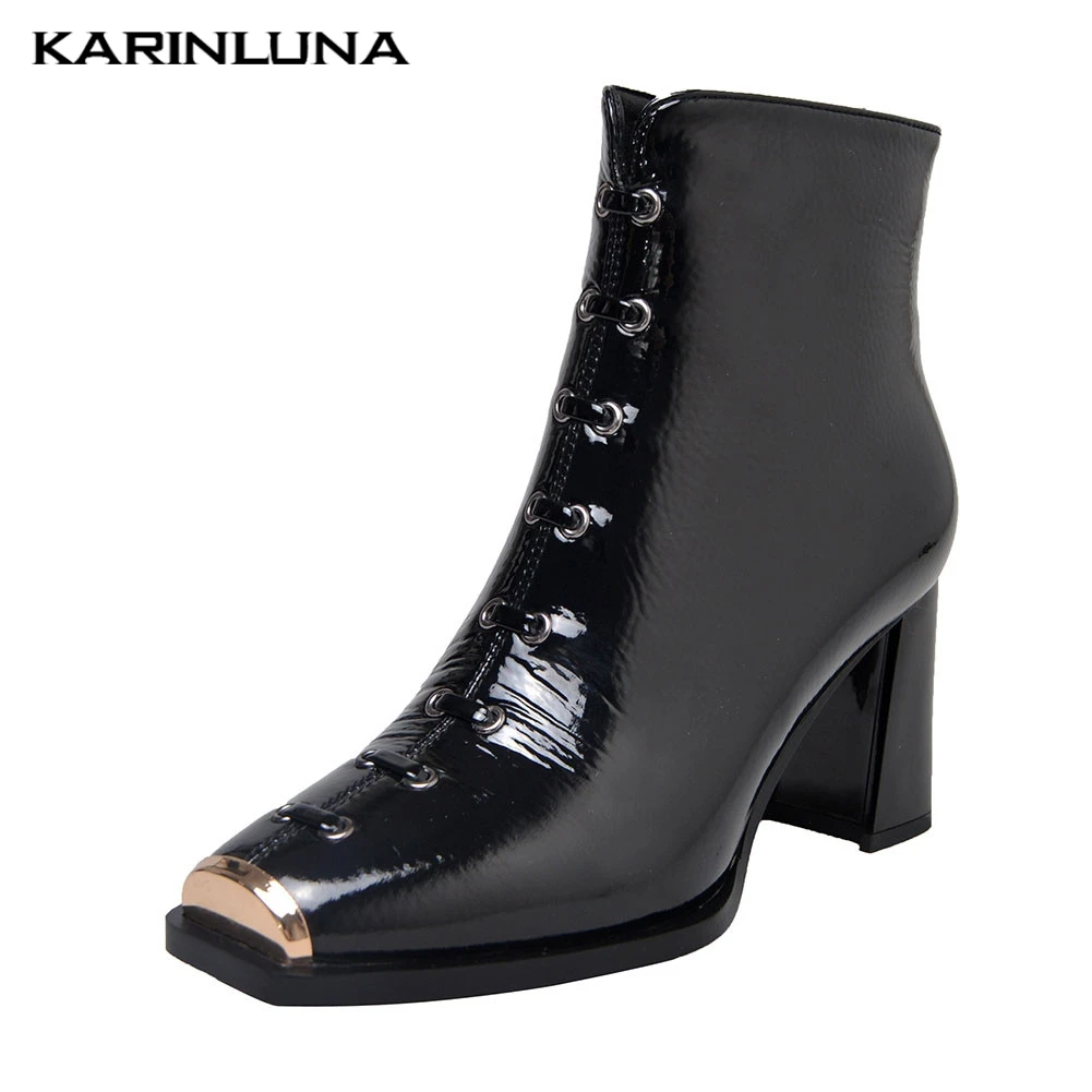 Fashion Brand design women's Patent Genuine Leather women's Shoes Woman Casual Party Sexy Autumn Winter Ankle Boots
Fashion Brand design women's Patent Genuine Leather women's Shoes Woman Casual Party Sexy Autumn Winter Ankle Boots