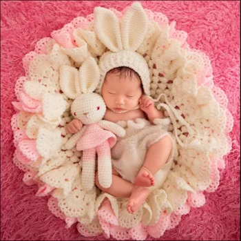 Baby Photography Props Blanket Photo Props Knit rabbit Puppet Set Rabbit Blanket + Rabbit Hat + Rabbit Props
Baby Photography Props Blanket Photo Props Knit rabbit Puppet Set Rabbit Blanket + Rabbit Hat + Rabbit Props