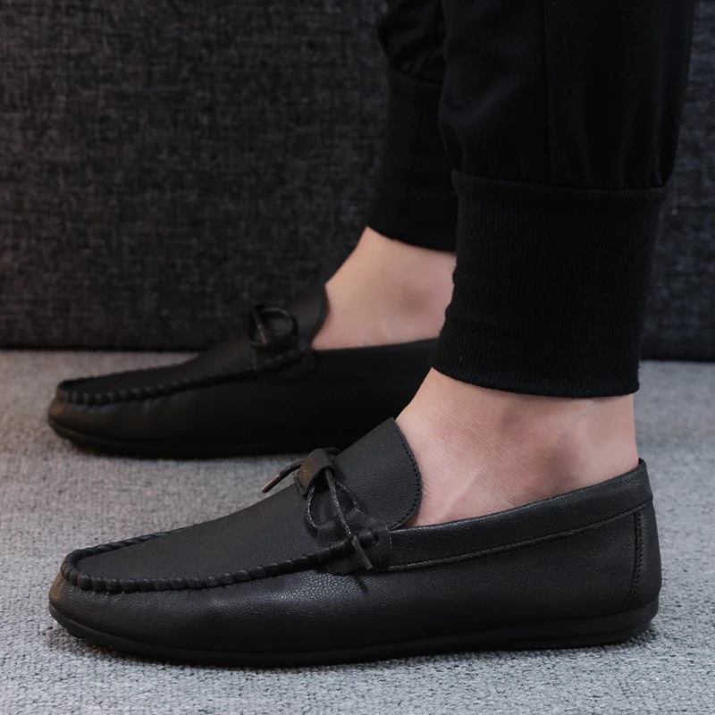 2018 Men Flat Shoes Quality Leather Men Loafers Solid Black/white Breathable Slip-On Outdoor Men Driving Shoes 5
2018 Men Flat Shoes Quality Leather Men Loafers Solid Black/white Breathable Slip-On Outdoor Men Driving Shoes 5