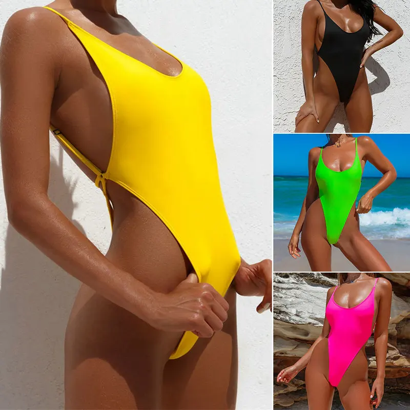 New Women's Swimsuit With Pure Color Sexy Back Exposed Bikini Summer Beach Swimwear
New Women's Swimsuit With Pure Color Sexy Back Exposed Bikini Summer Beach Swimwear