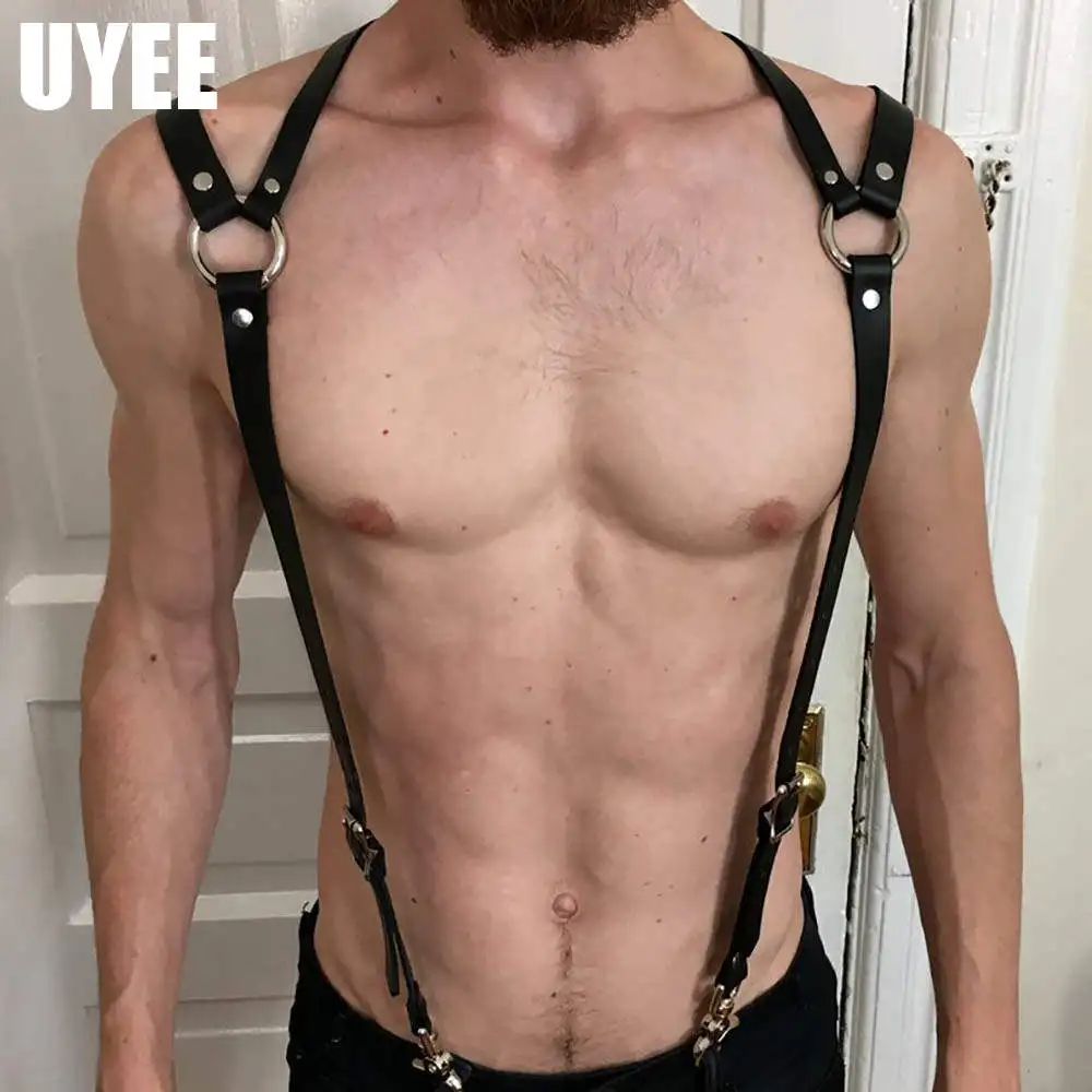 UYEE PU Leather Men Belts Chest Strap Belts For Men Adjustable Body Harness Bondage Underwear Punk Rock Harness Suspenders Tops
UYEE PU Leather Men Belts Chest Strap Belts For Men Adjustable Body Harness Bondage Underwear Punk Rock Harness Suspenders Tops