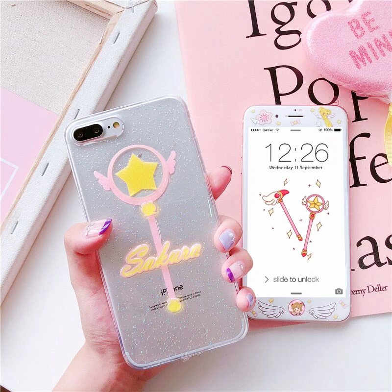 CardCaptor Sakura Clear bing case for iphone 7 7plus /8 plus /6 6splus transparent back case screen protector film Angel wings
CardCaptor Sakura Clear bing case for iphone 7 7plus /8 plus /6 6splus transparent back case screen protector film Angel wings