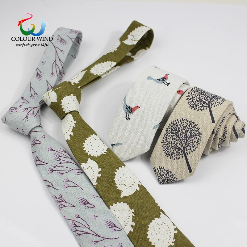 Cotton Linen Tie For Men Cartoon Animal Flower Leaves Tree Printed Narrow 6CM Handmade Neck Tie Party Gravats Corbatas
Cotton Linen Tie For Men Cartoon Animal Flower Leaves Tree Printed Narrow 6CM Handmade Neck Tie Party Gravats Corbatas