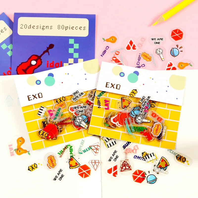 KPOP EXO We Are One CHANYEOL BAEKHYUN Transparent stickers sticky paste sticker Cartoon Decal Scrapbook Paste Stationery tags
KPOP EXO We Are One CHANYEOL BAEKHYUN Transparent stickers sticky paste sticker Cartoon Decal Scrapbook Paste Stationery tags