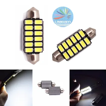 10Pcs Festoon Dome Reading Lighting 41mm 42mm 5630 12SMD Super Bright Indoor roof lights Trunk lights C5W 12V Auto Car Led White
10Pcs Festoon Dome Reading Lighting 41mm 42mm 5630 12SMD Super Bright Indoor roof lights Trunk lights C5W 12V Auto Car Led White