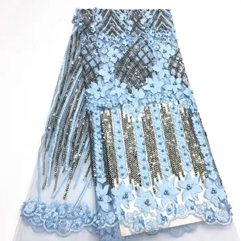 African 3d Lace Fabric Blue 2018 high quality Nigerian Beaded lace fabric French Tulle Lace Fabric For Wedding Dress H1430
African 3d Lace Fabric Blue 2018 high quality Nigerian Beaded lace fabric French Tulle Lace Fabric For Wedding Dress H1430