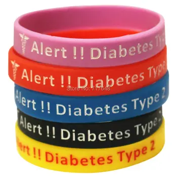 300pcs alert diabetes type 2 wristband silicone bracelets rubber cuff wrist bands bangle free shipping by FEDEX
300pcs alert diabetes type 2 wristband silicone bracelets rubber cuff wrist bands bangle free shipping by FEDEX