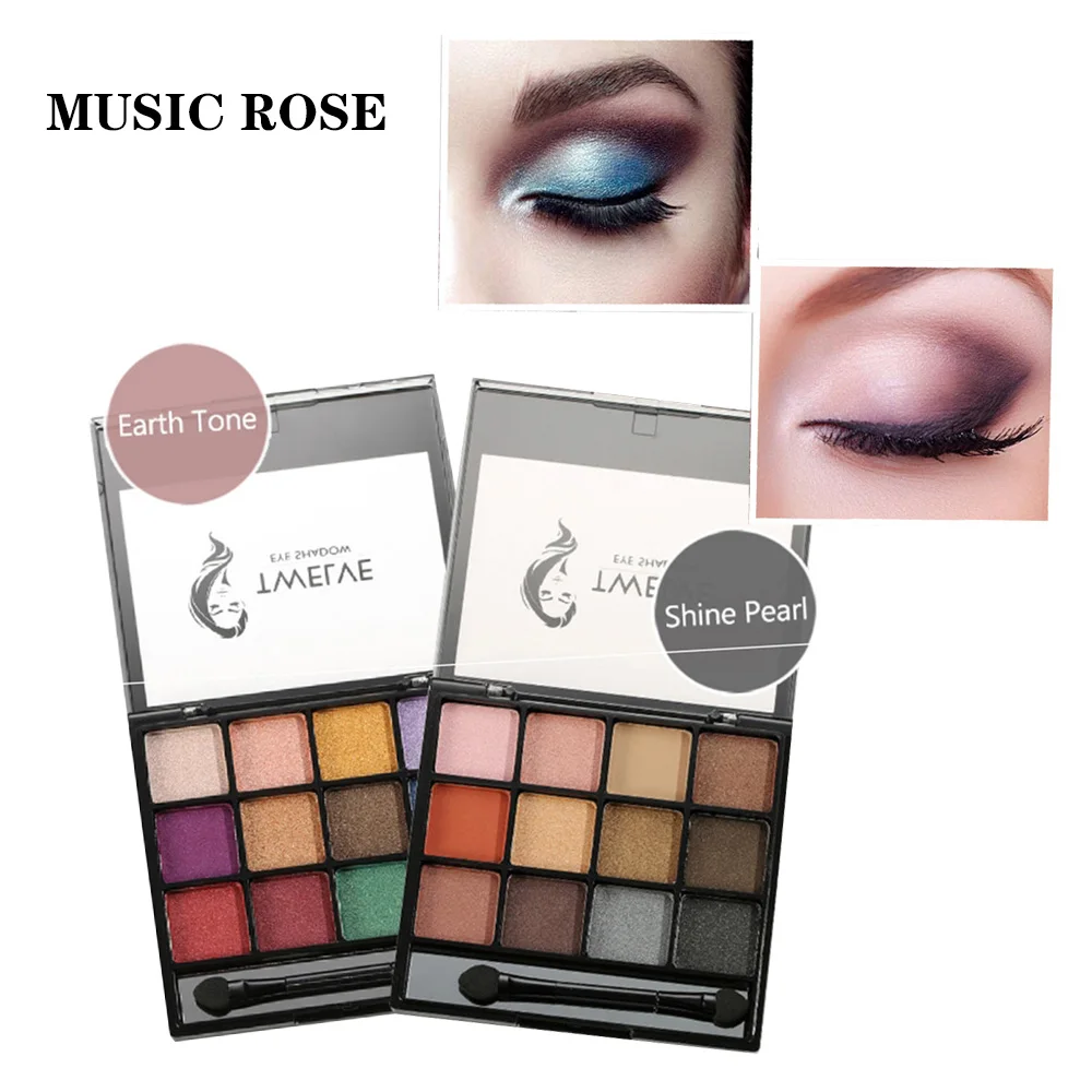 MUSIC ROSE 12colors Waterproof Matte Eye Shadow Pallete Glitter Lasting Eyeshadow Makeup With Brush Professional Comestics
MUSIC ROSE 12colors Waterproof Matte Eye Shadow Pallete Glitter Lasting Eyeshadow Makeup With Brush Professional Comestics