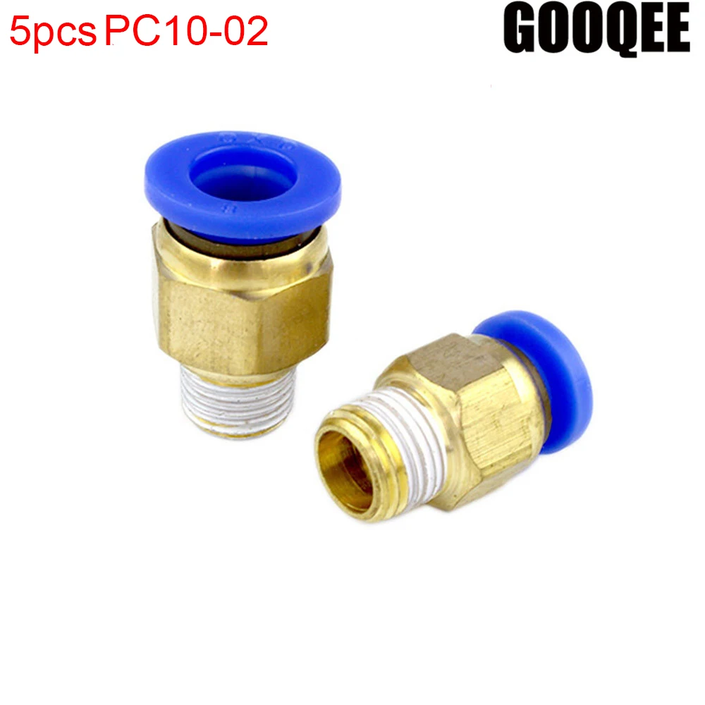 5PCS PC10-02 10mm Tube X 1/4"BSPT / PT male thread(OD:12.5mm) Air Connector Pneumatic Tube Fittings
5PCS PC10-02 10mm Tube X 1/4"BSPT / PT male thread(OD:12.5mm) Air Connector Pneumatic Tube Fittings