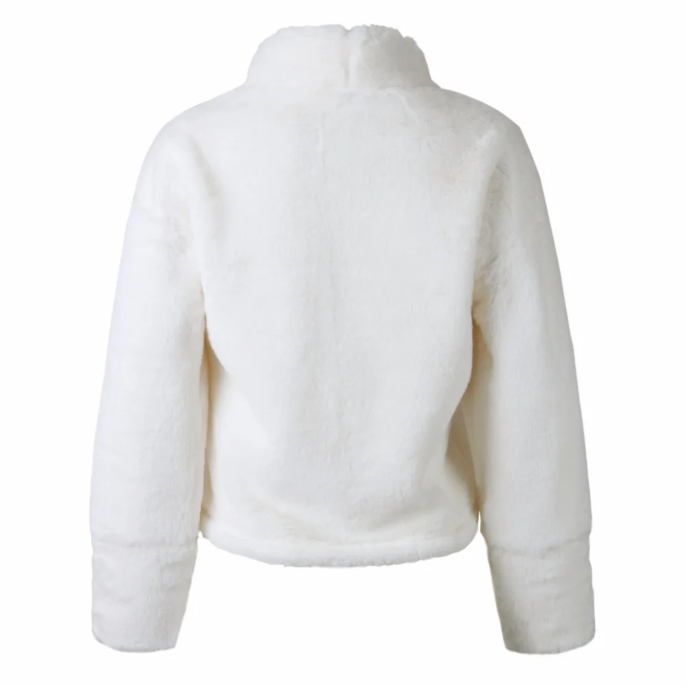 Women Autumn Winter Turtleneck Long Sleeve Keep warm Fleece Pullover Hoodies Bts Sweatshirt Girls Kawaii White Hairy Winter Top (8)