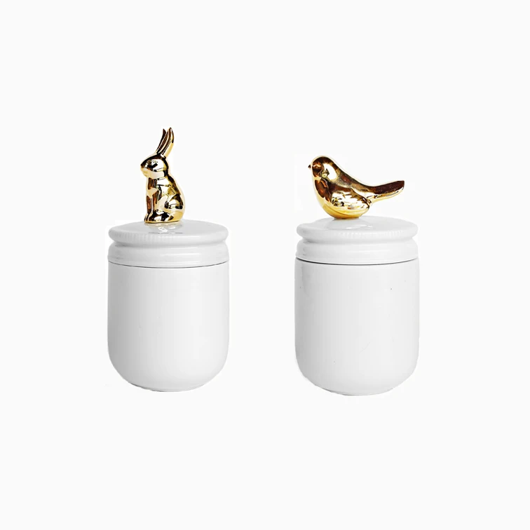 Ins figures Nordic gold rabbit bird ceramic Statue Figurine Miniture animal Home decor storage bottles jar pot table Decoration
Ins figures Nordic gold rabbit bird ceramic Statue Figurine Miniture animal Home decor storage bottles jar pot table Decoration