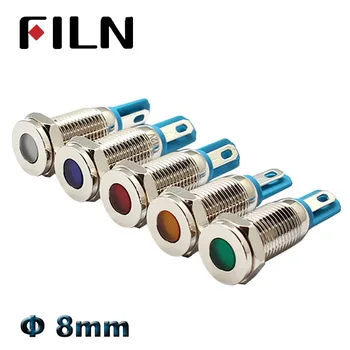 FILN 8mm 12v led chrome metal indicator light red green blue white yellow led metal pilot lamp car warning signal light
FILN 8mm 12v led chrome metal indicator light red green blue white yellow led metal pilot lamp car warning signal light