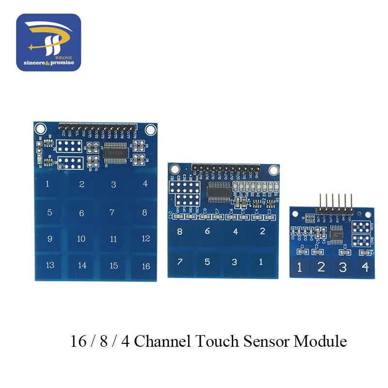 TTP224 / TTP226 / TTP229 Switch Touch Sensor Digital 4 / 8 / 16 channel Touch Capacitive Module
TTP224 / TTP226 / TTP229 Switch Touch Sensor Digital 4 / 8 / 16 channel Touch Capacitive Module