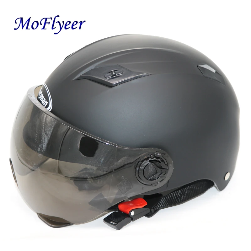 MoFlyeer Motorcycle Open Face Half Helmet Electric Bicycle Riding Helmet Unisex Breathable Sunscreen Summer Helmets
MoFlyeer Motorcycle Open Face Half Helmet Electric Bicycle Riding Helmet Unisex Breathable Sunscreen Summer Helmets