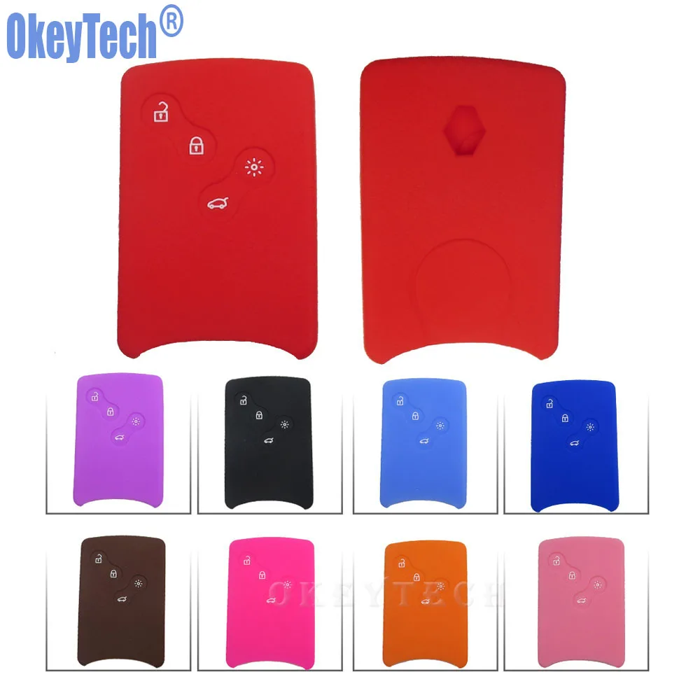 OkeyTech 4 Button Silicone Rubber Car-Styling Key Cover Case Protector For Renault Clio Logan Megane 2 3 Koleos Scenic Card Hold
OkeyTech 4 Button Silicone Rubber Car-Styling Key Cover Case Protector For Renault Clio Logan Megane 2 3 Koleos Scenic Card Hold