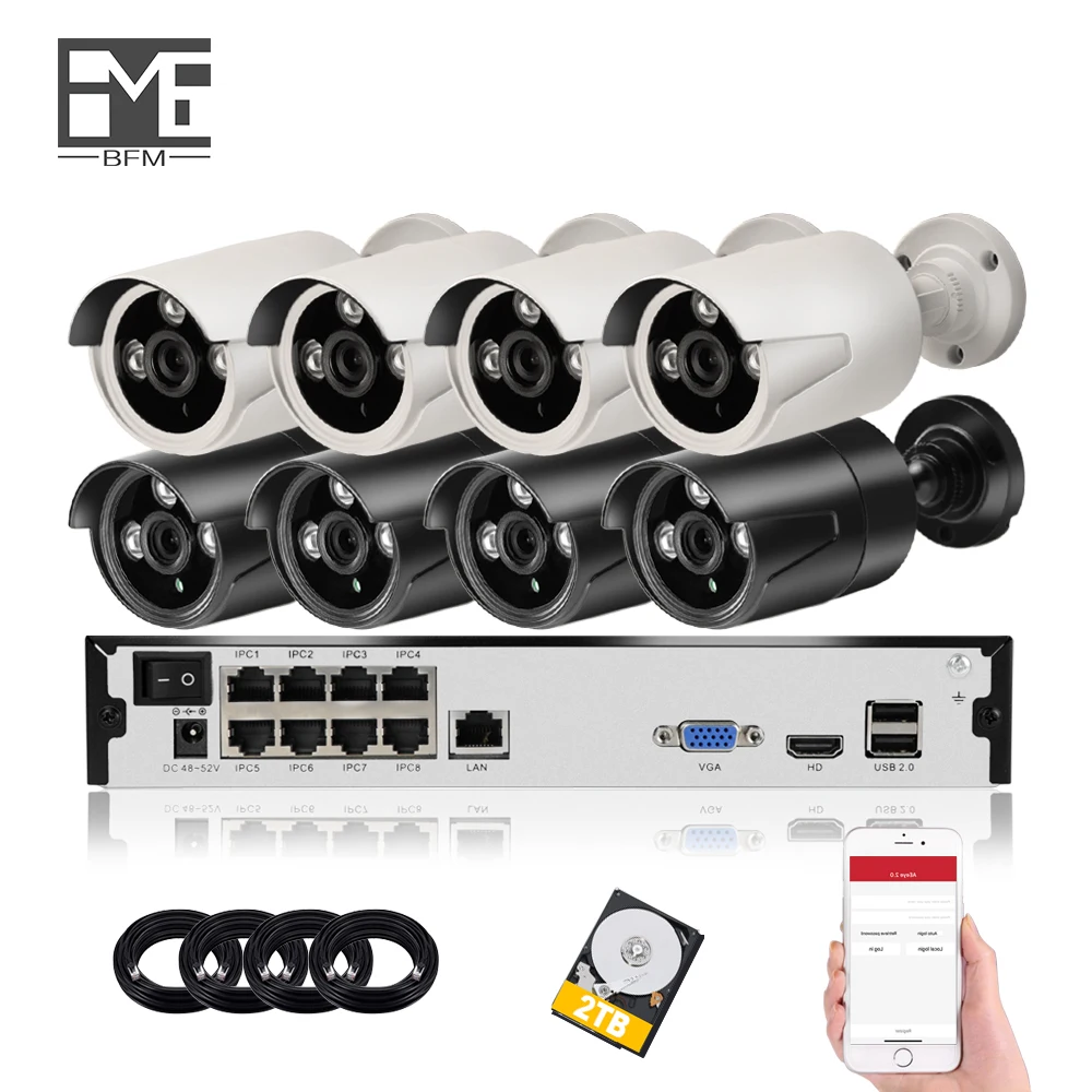 HJT 8CH H.265 5.0MP Cameras System POE NVR Surveillance Kit Security CCTV Set Outdoor IP Camera Outdoor
HJT 8CH H.265 5.0MP Cameras System POE NVR Surveillance Kit Security CCTV Set Outdoor IP Camera Outdoor