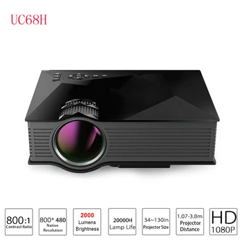 UC68H Mini Led Projector Proyector 2000 Lumens UC46 Upgrade Video Projetor 800x480 WIFI Support Miracast LED Home Cinema Beamer
UC68H Mini Led Projector Proyector 2000 Lumens UC46 Upgrade Video Projetor 800x480 WIFI Support Miracast LED Home Cinema Beamer
