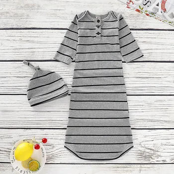 Fashionable 2Pcs/Set Autumn Baby Loose Sleeve Rompers Cotton Striped Print Sleepwear Outfits+Headband Newborn Sleeping Bag Set
Fashionable 2Pcs/Set Autumn Baby Loose Sleeve Rompers Cotton Striped Print Sleepwear Outfits+Headband Newborn Sleeping Bag Set