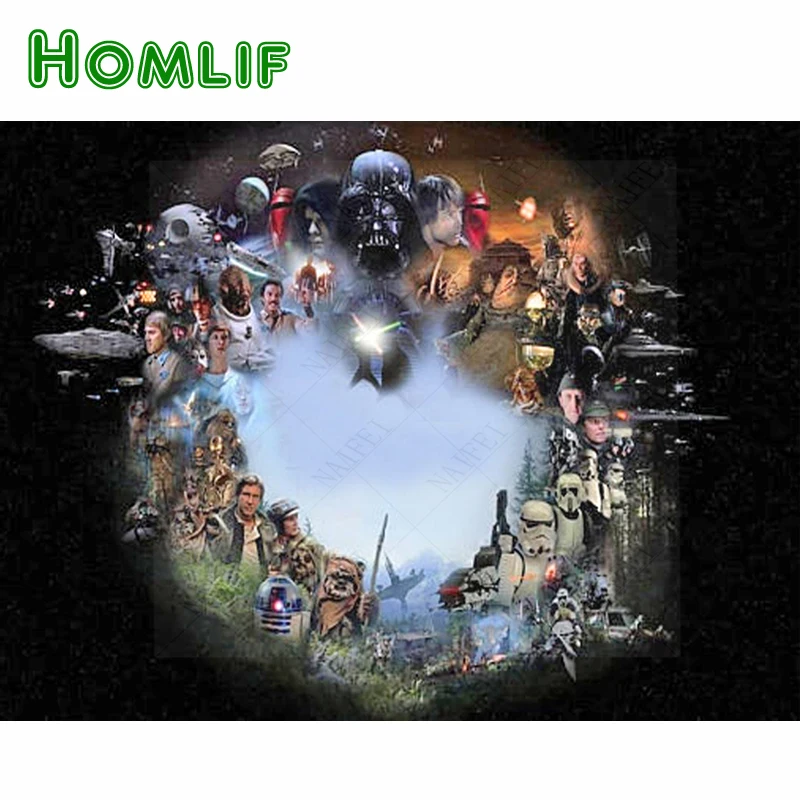 HOMLIF Diamond Embroidery 5D DIY Diamond Painting star wars Movie Diamond Painting Cross Stitch Rhinestone Mosaic Decor Gift Art
HOMLIF Diamond Embroidery 5D DIY Diamond Painting star wars Movie Diamond Painting Cross Stitch Rhinestone Mosaic Decor Gift Art