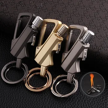 Creative Stainless Steel Torch Lighter Men Kerosene Oil Lighter Flame Key chain Lighter Million Matches Key Decort
Creative Stainless Steel Torch Lighter Men Kerosene Oil Lighter Flame Key chain Lighter Million Matches Key Decort