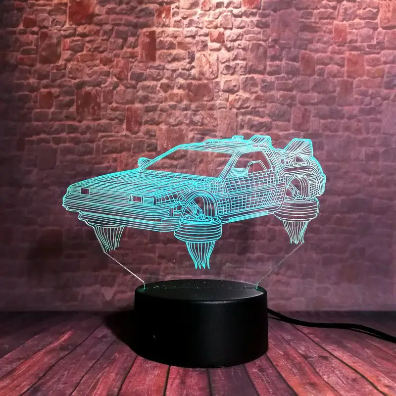 

Luminous 3D Nightlight Visual Illusion LED 7 Colors Changing Light Flashing Levitation Vehicle Figure Car Model Toys