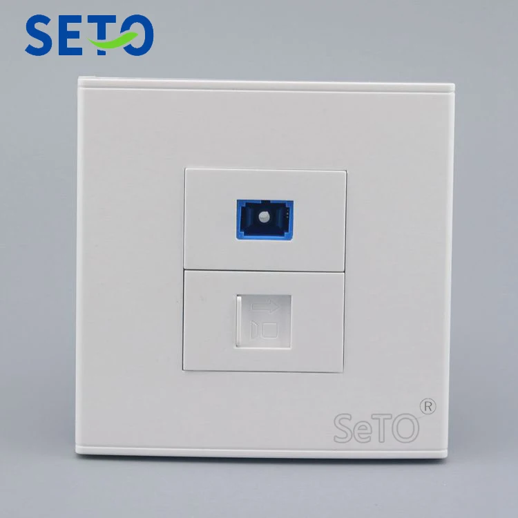 SeTo 86 Type Optical SC + RJ45 Cat6 Network Lan Panel Outlet Wall Plate Socket Keystone Faceplate
SeTo 86 Type Optical SC + RJ45 Cat6 Network Lan Panel Outlet Wall Plate Socket Keystone Faceplate