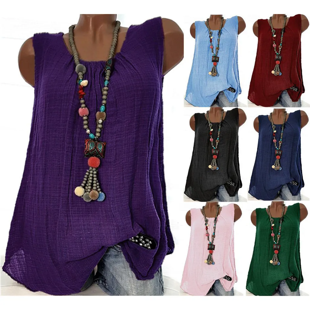 women clothes 2019 topic Womens Cotton Linen Sleeveless Baggy T-shirt Vest Tee Blouse Tank Tops Plus Size sexy top kimono bl
women clothes 2019 topic Womens Cotton Linen Sleeveless Baggy T-shirt Vest Tee Blouse Tank Tops Plus Size sexy top kimono bl