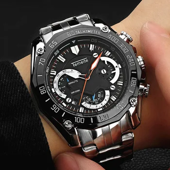 Men's Military Watch Waterproof Chronograph Sport Watches Men Top Brand Luxury Stainless Steel Band Relogio Masculino
Men's Military Watch Waterproof Chronograph Sport Watches Men Top Brand Luxury Stainless Steel Band Relogio Masculino