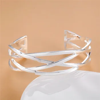 Pure Silver 925 Bangle Bracelets for Women Adjustable Wrist Cuff Bangles Wristband Pulseira Femme Wedding Bridal Jewelry Bijoux 
Pure Silver 925 Bangle Bracelets for Women Adjustable Wrist Cuff Bangles Wristband Pulseira Femme Wedding Bridal Jewelry Bijoux