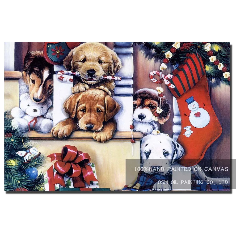 Superb Artist Hand-painted High Quality Modern Animal Oil Painting on Canvas Kinds of Dog Oil Painting for Friend Christmas Gift
Superb Artist Hand-painted High Quality Modern Animal Oil Painting on Canvas Kinds of Dog Oil Painting for Friend Christmas Gift