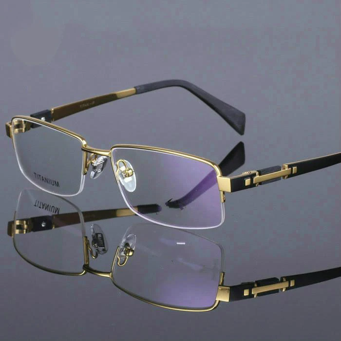 Viodream Original brand plate gold eyewear high quality pure titanium half frame eyeglass myopia glasses oculos de sol TG8001
Viodream Original brand plate gold eyewear high quality pure titanium half frame eyeglass myopia glasses oculos de sol TG8001