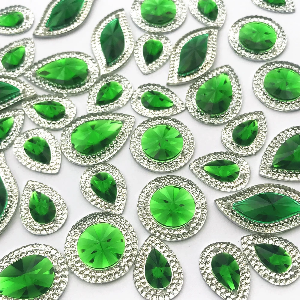 MIXED Shapes Green Sew on Resin Crystal Rhinestones Stones and Crystals Buttons for Crafts Costumes Wedding Dress Decorations
MIXED Shapes Green Sew on Resin Crystal Rhinestones Stones and Crystals Buttons for Crafts Costumes Wedding Dress Decorations