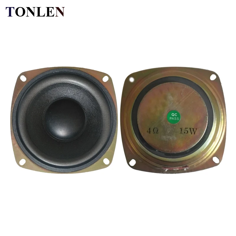 TONLEN 2PCS 4 inch Subwoofer Speaker 4ohm 15W HIFI Bass Woofer Portable Sound Speaker Full Range Speaker Horn Stereo Speakers
TONLEN 2PCS 4 inch Subwoofer Speaker 4ohm 15W HIFI Bass Woofer Portable Sound Speaker Full Range Speaker Horn Stereo Speakers
