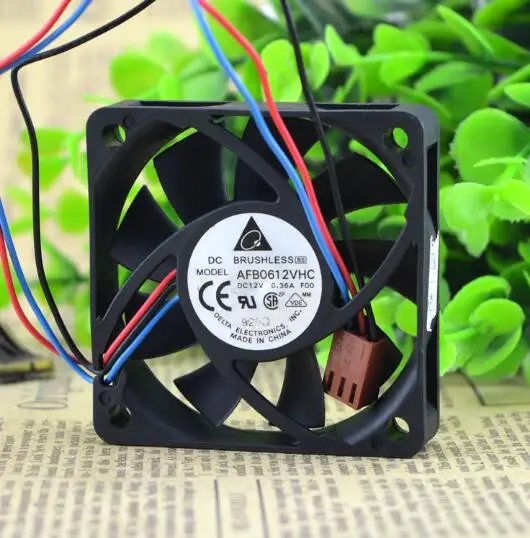 

Original DELTA AFB0612VHC 6015 0.36A 6CM 12V 60*60*15MM three wire speed cooling fan