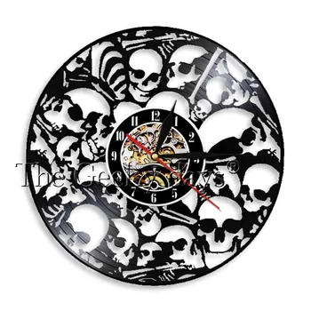 1Piece Dead Skeletal Heads Wall Clock Make Of Vinyl Record Vintage Hanging Wall Art Decor Clock With Color Changing Light
1Piece Dead Skeletal Heads Wall Clock Make Of Vinyl Record Vintage Hanging Wall Art Decor Clock With Color Changing Light