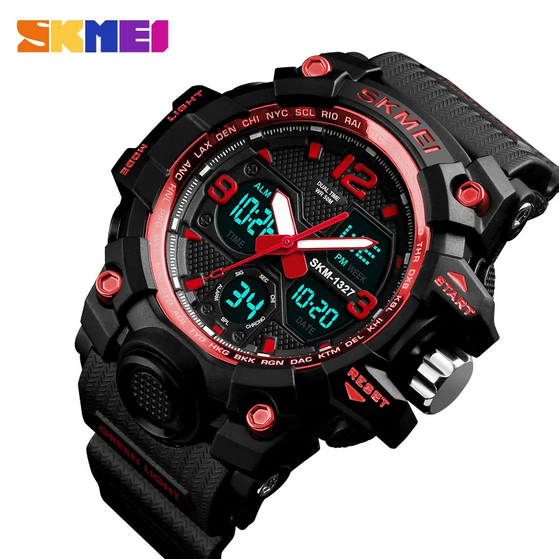 SKMEI 1327 mens wristwatches Mens dual movement 5atm diving watches men fashion designer digital sport watches male reloj
SKMEI 1327 mens wristwatches Mens dual movement 5atm diving watches men fashion designer digital sport watches male reloj
