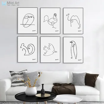 Modern Abstract Animal Figure Owl Horse Poster Print Nordic Style Minimalist Wall Art Picture Home Decor Picasso Canvas Painting
Modern Abstract Animal Figure Owl Horse Poster Print Nordic Style Minimalist Wall Art Picture Home Decor Picasso Canvas Painting